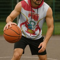 Custom Peru Football Sleeveless Hoodie Vamos La Bicolor - Wonder Print Shop