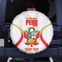 Custom Peru Football Spare Tire Cover Vamos La Bicolor - Wonder Print Shop