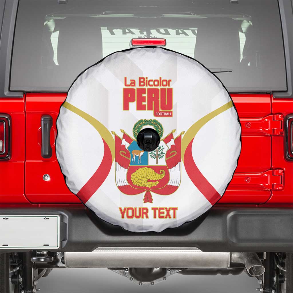 Custom Peru Football Spare Tire Cover Vamos La Bicolor - Wonder Print Shop