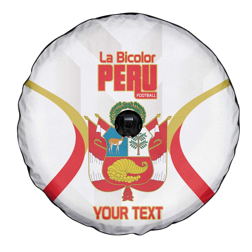 Custom Peru Football Spare Tire Cover Vamos La Bicolor - Wonder Print Shop