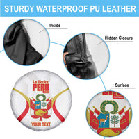 Custom Peru Football Spare Tire Cover Vamos La Bicolor - Wonder Print Shop