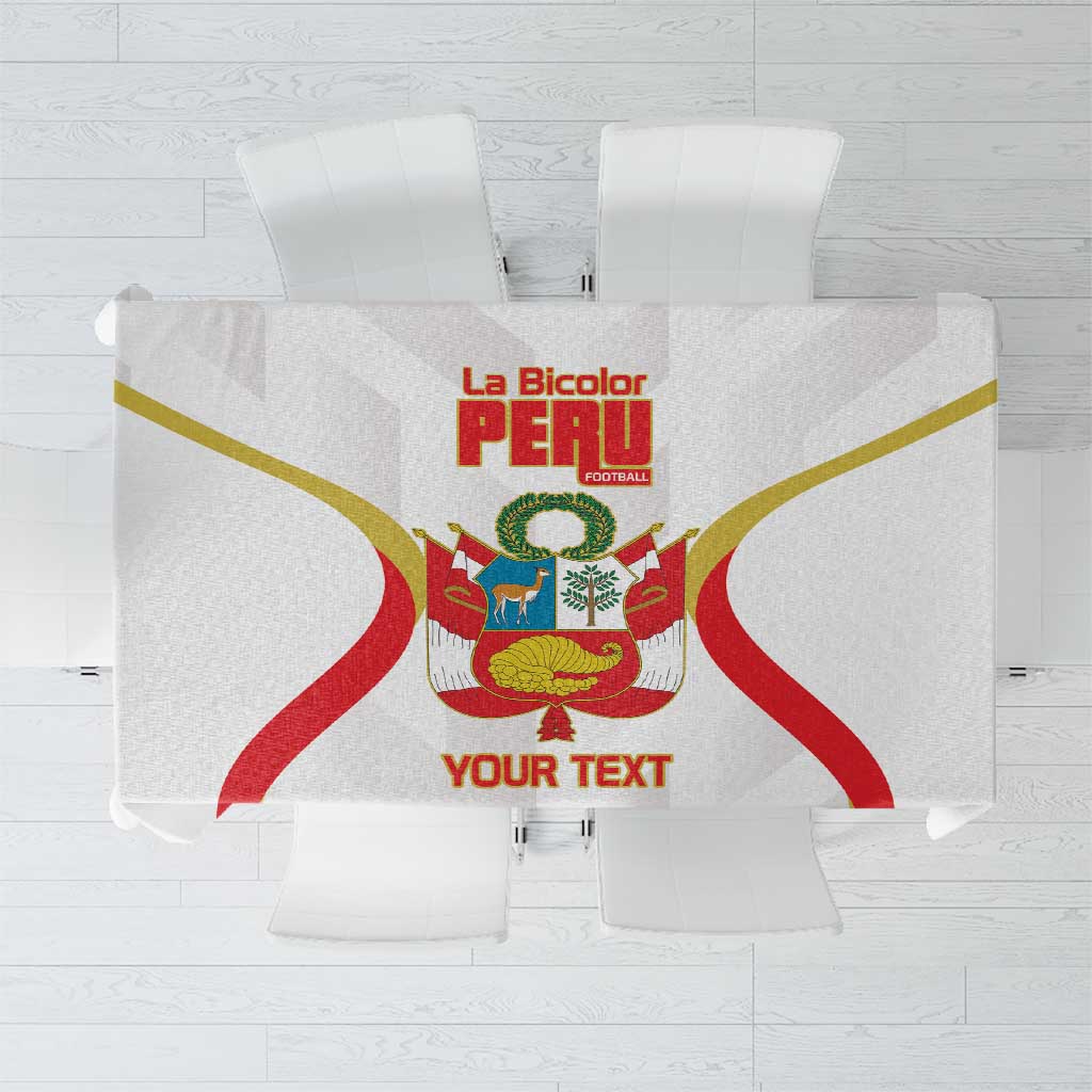 Custom Peru Football Tablecloth Vamos La Bicolor - Wonder Print Shop