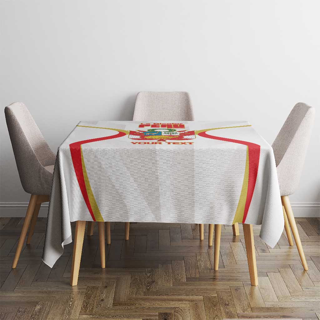 Custom Peru Football Tablecloth Vamos La Bicolor - Wonder Print Shop