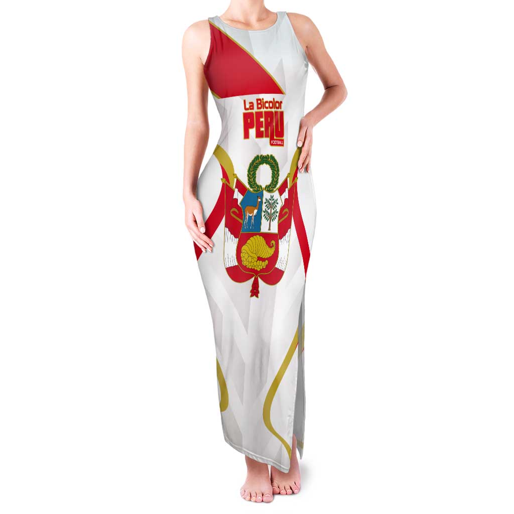 Custom Peru Football Tank Maxi Dress Vamos La Bicolor - Wonder Print Shop