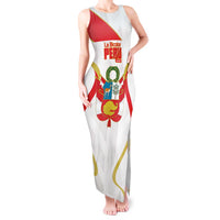 Custom Peru Football Tank Maxi Dress Vamos La Bicolor - Wonder Print Shop