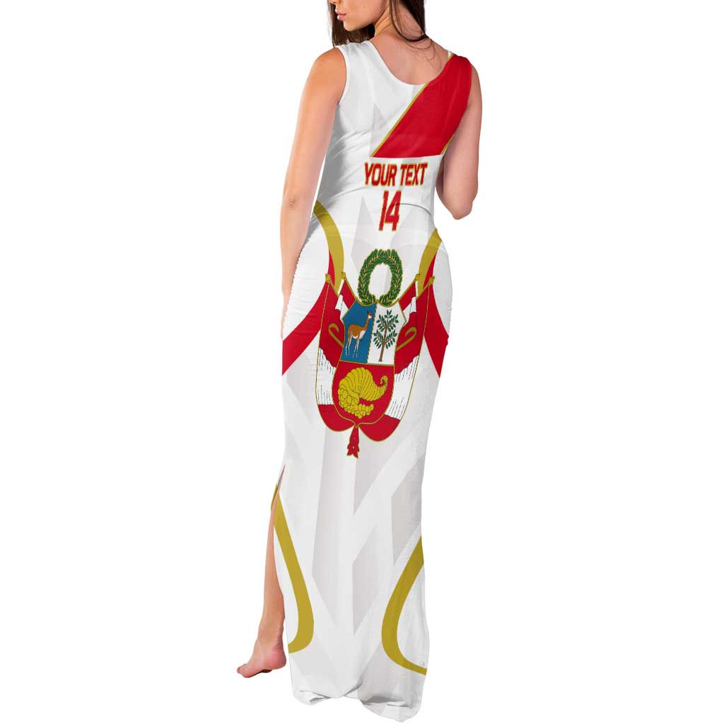 Custom Peru Football Tank Maxi Dress Vamos La Bicolor - Wonder Print Shop