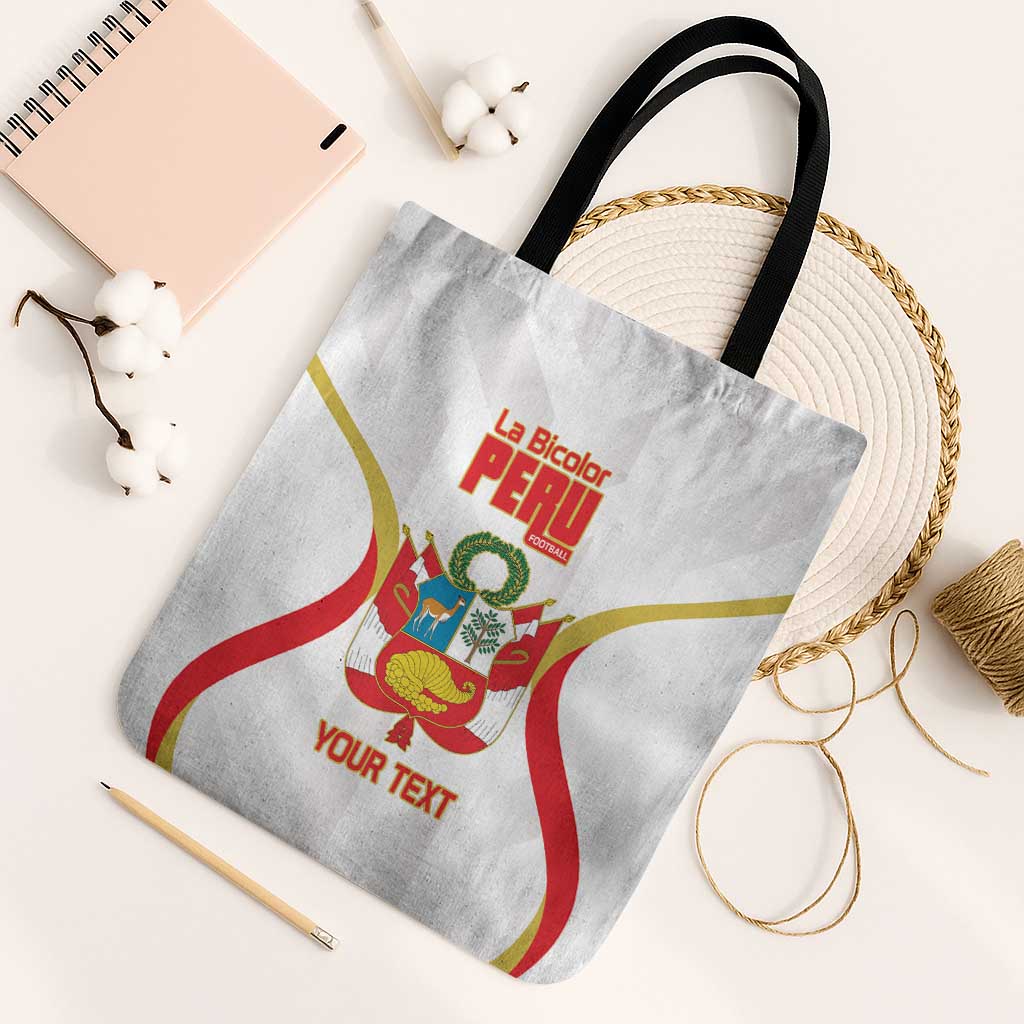 Custom Peru Football Tote Bag Vamos La Bicolor - Wonder Print Shop