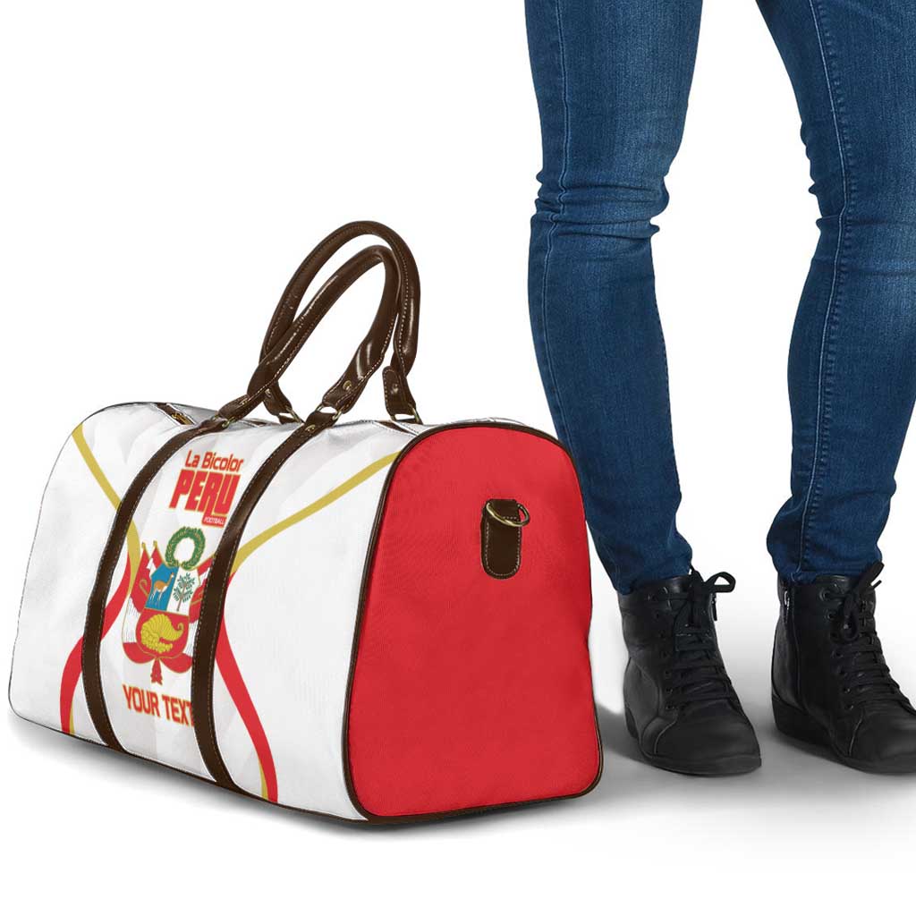 Custom Peru Football Travel Bag Vamos La Bicolor - Wonder Print Shop