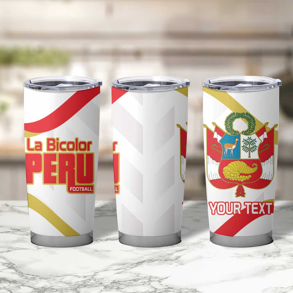 Custom Peru Football Tumbler Cup Vamos La Bicolor - Wonder Print Shop