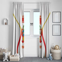 Custom Peru Football Window Curtain Vamos La Bicolor - Wonder Print Shop