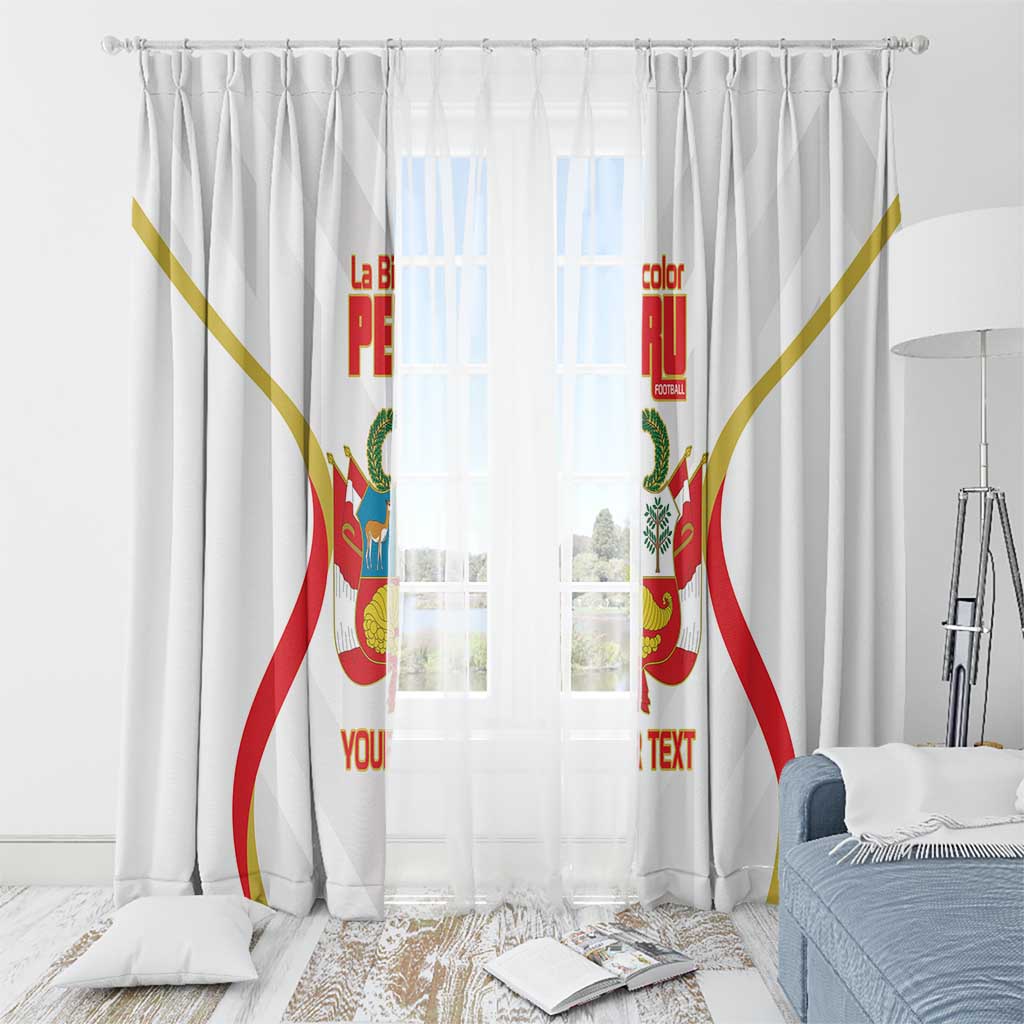 Custom Peru Football Window Curtain Vamos La Bicolor - Wonder Print Shop