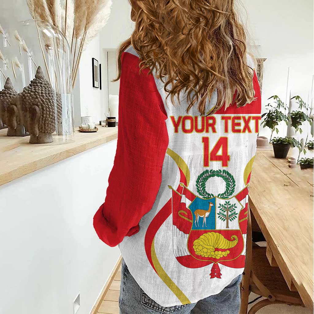 Custom Peru Football Women Casual Shirt Vamos La Bicolor - Wonder Print Shop