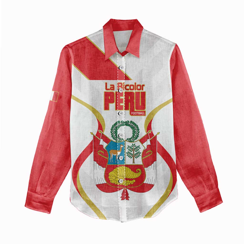 Custom Peru Football Women Casual Shirt Vamos La Bicolor - Wonder Print Shop