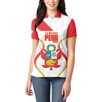 Custom Peru Football Women Polo Shirt Vamos La Bicolor - Wonder Print Shop