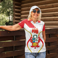 Custom Peru Football Women Polo Shirt Vamos La Bicolor - Wonder Print Shop