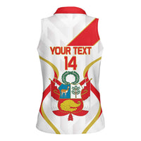 Custom Peru Football Women Sleeveless Polo Shirt Vamos La Bicolor - Wonder Print Shop