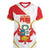 Custom Peru Football Women V-Neck T-Shirt Vamos La Bicolor - Wonder Print Shop