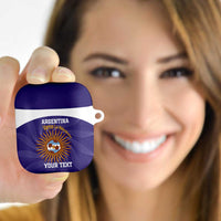 Custom Argentina Football AirPods Case Vamos La Albiceleste Purple Version - Wonder Print Shop