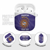 Custom Argentina Football AirPods Case Vamos La Albiceleste Purple Version - Wonder Print Shop