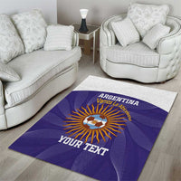 Custom Argentina Football Area Rug Vamos La Albiceleste Purple Version - Wonder Print Shop