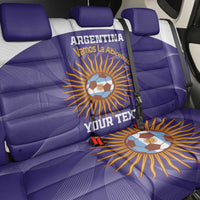 Custom Argentina Football Back Car Seat Cover Vamos La Albiceleste Purple Version - Wonder Print Shop