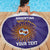 Custom Argentina Football Beach Blanket Vamos La Albiceleste Purple Version - Wonder Print Shop