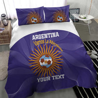 Custom Argentina Football Bedding Set Vamos La Albiceleste Purple Version - Wonder Print Shop