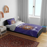 Custom Argentina Football Bedding Set Vamos La Albiceleste Purple Version - Wonder Print Shop