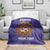 Custom Argentina Football Blanket Vamos La Albiceleste Purple Version - Wonder Print Shop