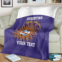 Custom Argentina Football Blanket Vamos La Albiceleste Purple Version - Wonder Print Shop