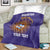 Custom Argentina Football Blanket Vamos La Albiceleste Purple Version - Wonder Print Shop