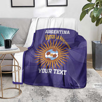 Custom Argentina Football Blanket Vamos La Albiceleste Purple Version - Wonder Print Shop