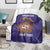 Custom Argentina Football Blanket Vamos La Albiceleste Purple Version - Wonder Print Shop