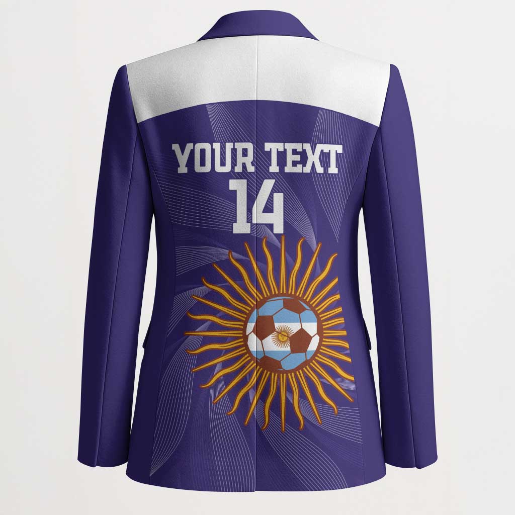 Custom Argentina Football Blazer Vamos La Albiceleste Purple Version - Wonder Print Shop