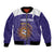 Custom Argentina Football Bomber Jacket Vamos La Albiceleste Purple Version - Wonder Print Shop
