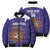 Custom Argentina Football Bomber Puffer Jacket Vamos La Albiceleste Purple Version - Wonder Print Shop