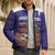 Custom Argentina Football Bomber Puffer Jacket Vamos La Albiceleste Purple Version - Wonder Print Shop