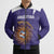 Custom Argentina Football Bomber Puffer Jacket Vamos La Albiceleste Purple Version - Wonder Print Shop