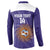 Custom Argentina Football Button Sweatshirt Vamos La Albiceleste Purple Version - Wonder Print Shop