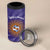 Custom Argentina Football 4 in 1 Can Cooler Tumbler Vamos La Albiceleste Purple Version - Wonder Print Shop
