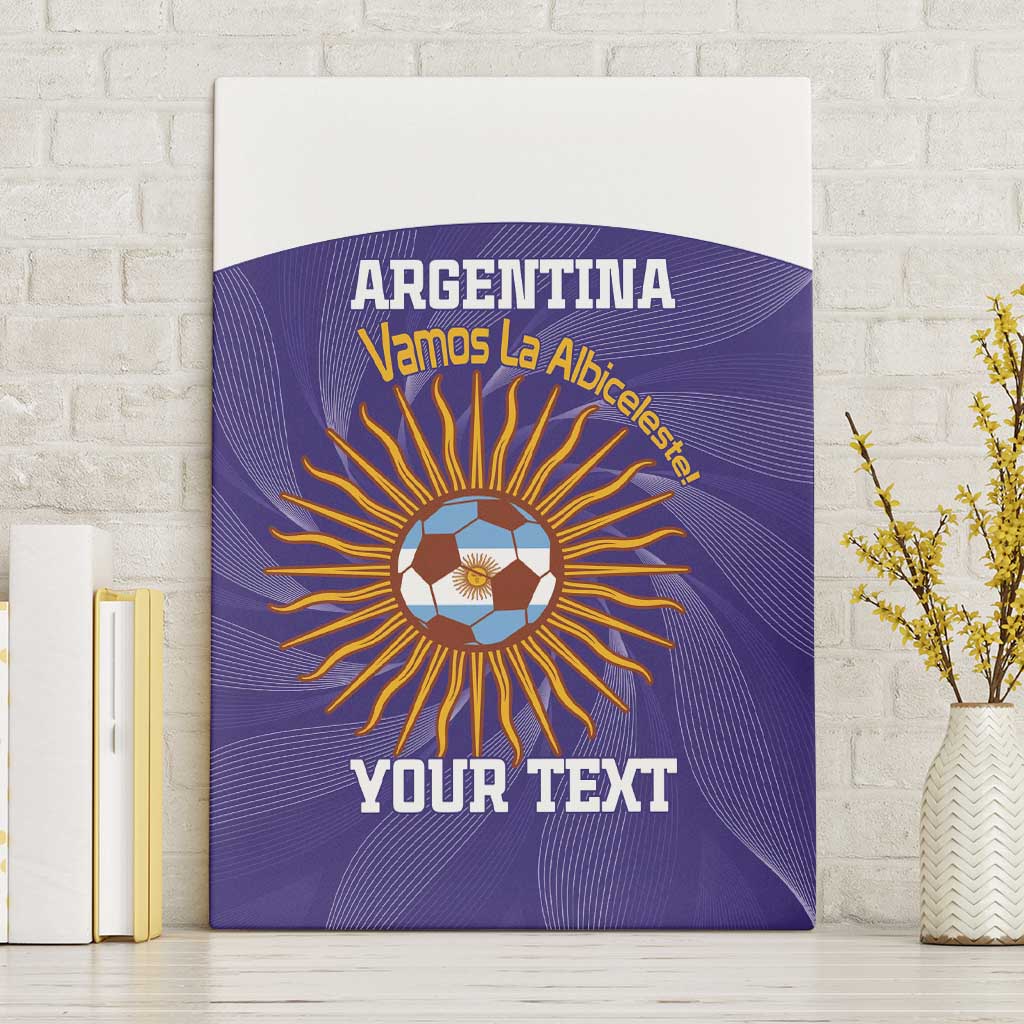 Custom Argentina Football Canvas Wall Art Vamos La Albiceleste Purple Version - Wonder Print Shop