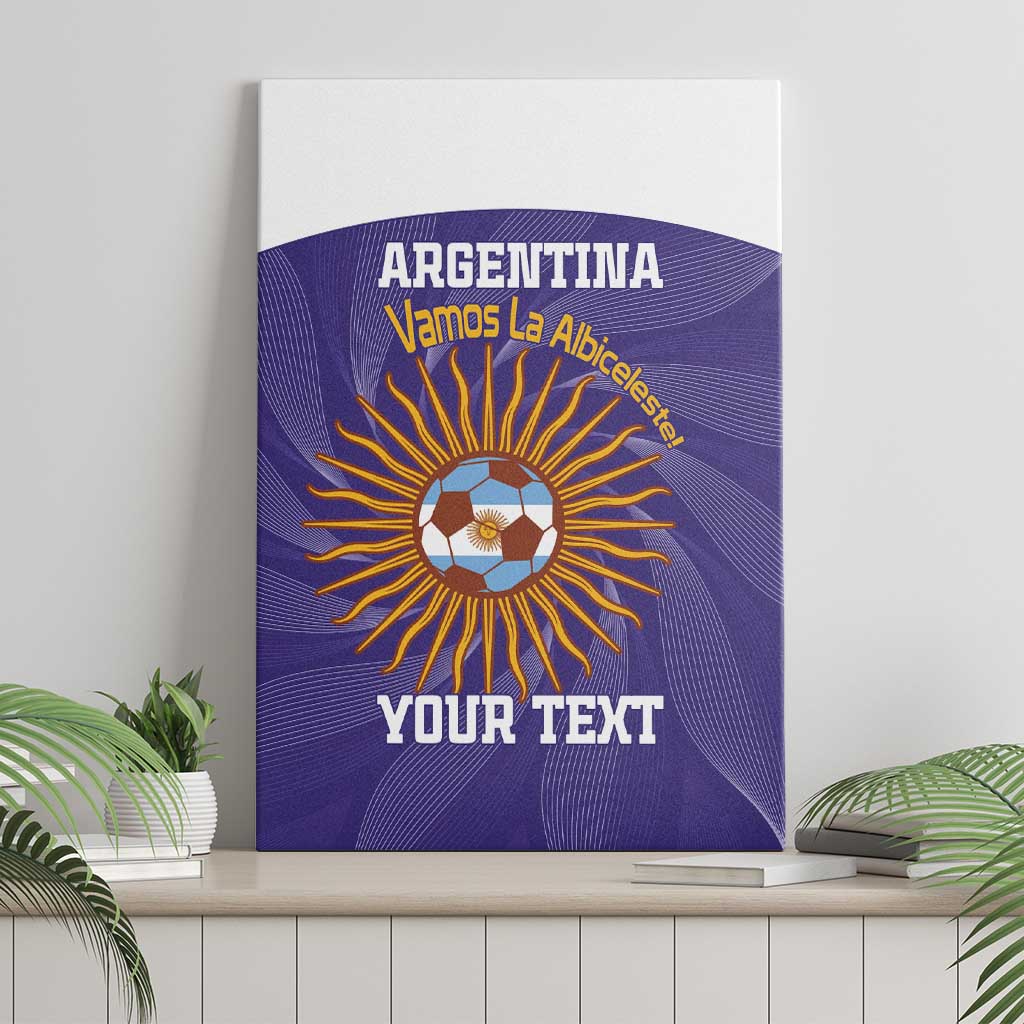 Custom Argentina Football Canvas Wall Art Vamos La Albiceleste Purple Version - Wonder Print Shop