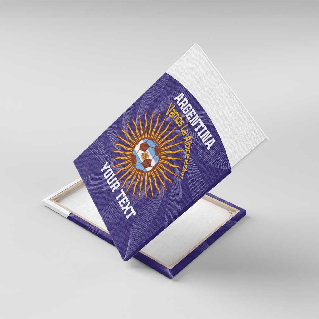 Custom Argentina Football Canvas Wall Art Vamos La Albiceleste Purple Version - Wonder Print Shop