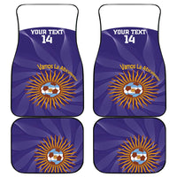 Custom Argentina Football Car Mats Vamos La Albiceleste Purple Version - Wonder Print Shop