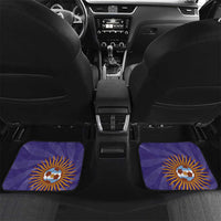 Custom Argentina Football Car Mats Vamos La Albiceleste Purple Version - Wonder Print Shop