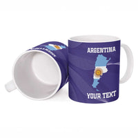 Custom Argentina Football Ceramic Mug Vamos La Albiceleste Purple Version - Wonder Print Shop