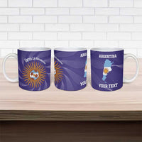 Custom Argentina Football Ceramic Mug Vamos La Albiceleste Purple Version - Wonder Print Shop