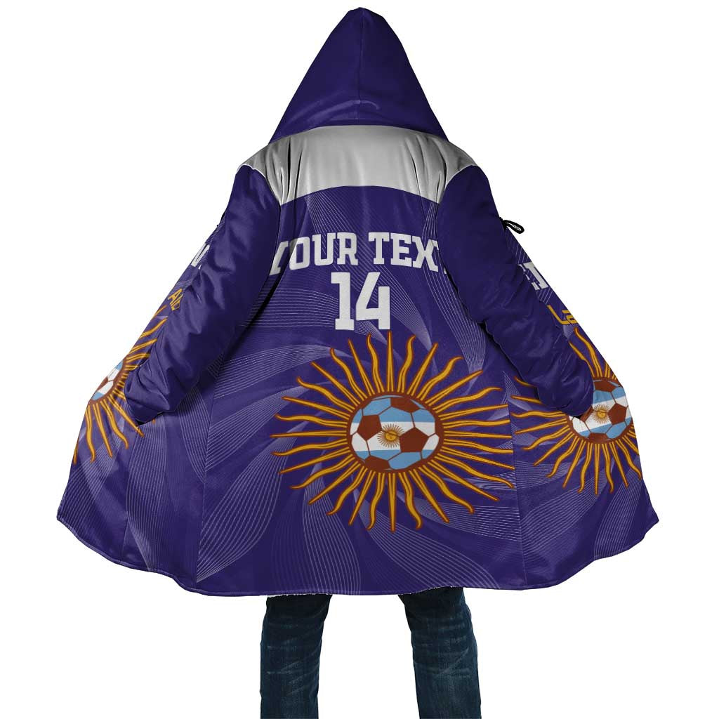 Custom Argentina Football Cloak Vamos La Albiceleste Purple Version - Wonder Print Shop