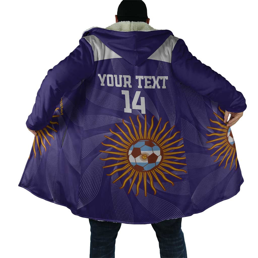 Custom Argentina Football Cloak Vamos La Albiceleste Purple Version - Wonder Print Shop