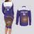 Custom Argentina Football Couples Matching Long Sleeve Bodycon Dress and Long Sleeve Button Shirt Vamos La Albiceleste Purple Version - Wonder Print Shop